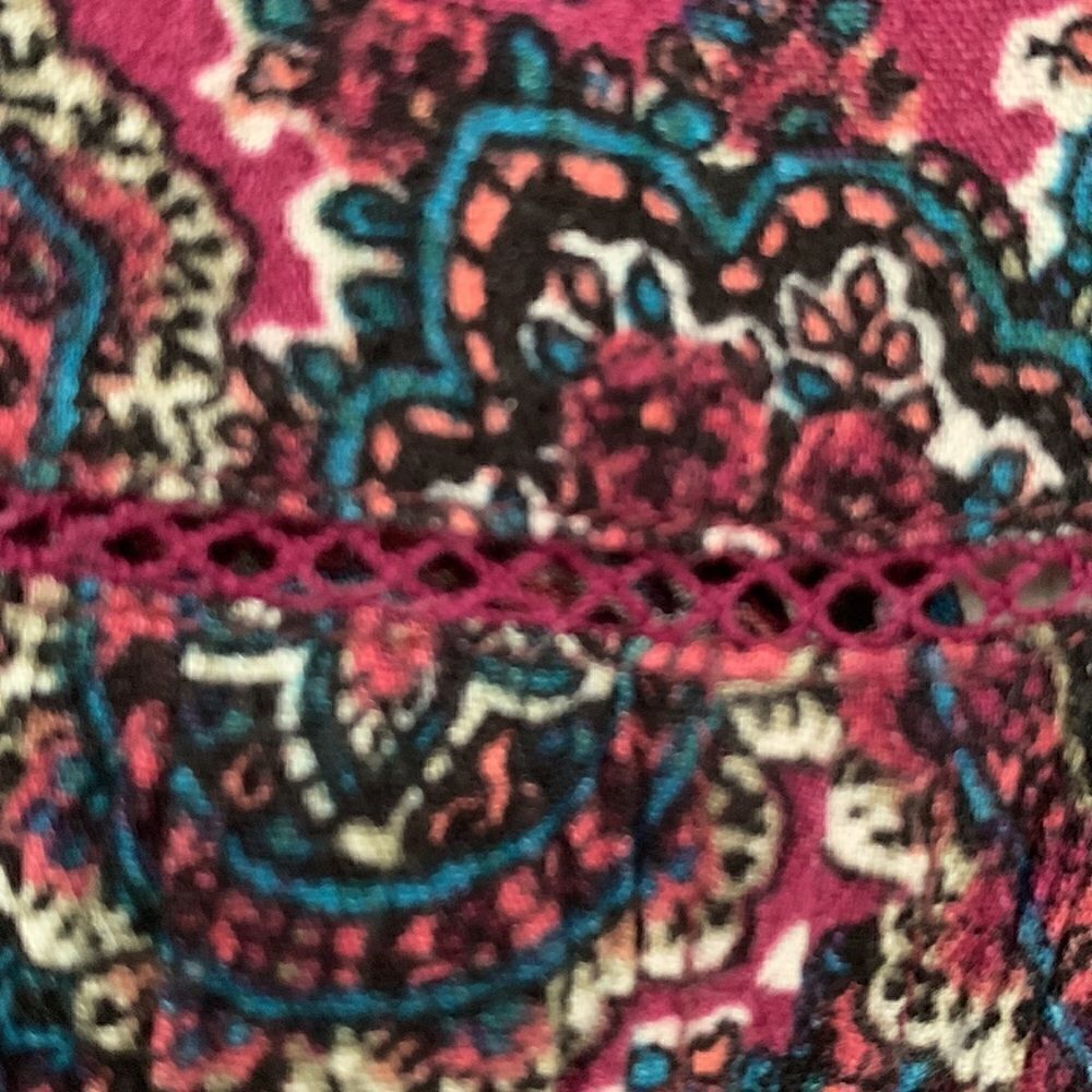 American Eagle Keyhole Paisley Mini Dress Size M - Picture 9 of 12